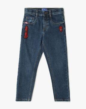 boys lightly washed straight fit jeans
