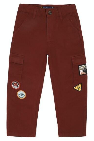 boys maroon regular fit solid trousers