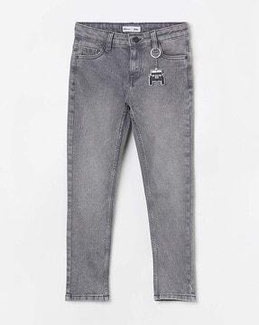 boys mid-rise mid wash jeans