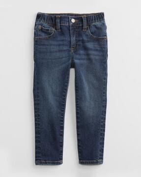 boys mid-wash skinny fit jeans