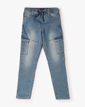 boys mid-wash slim fit jogger jeans