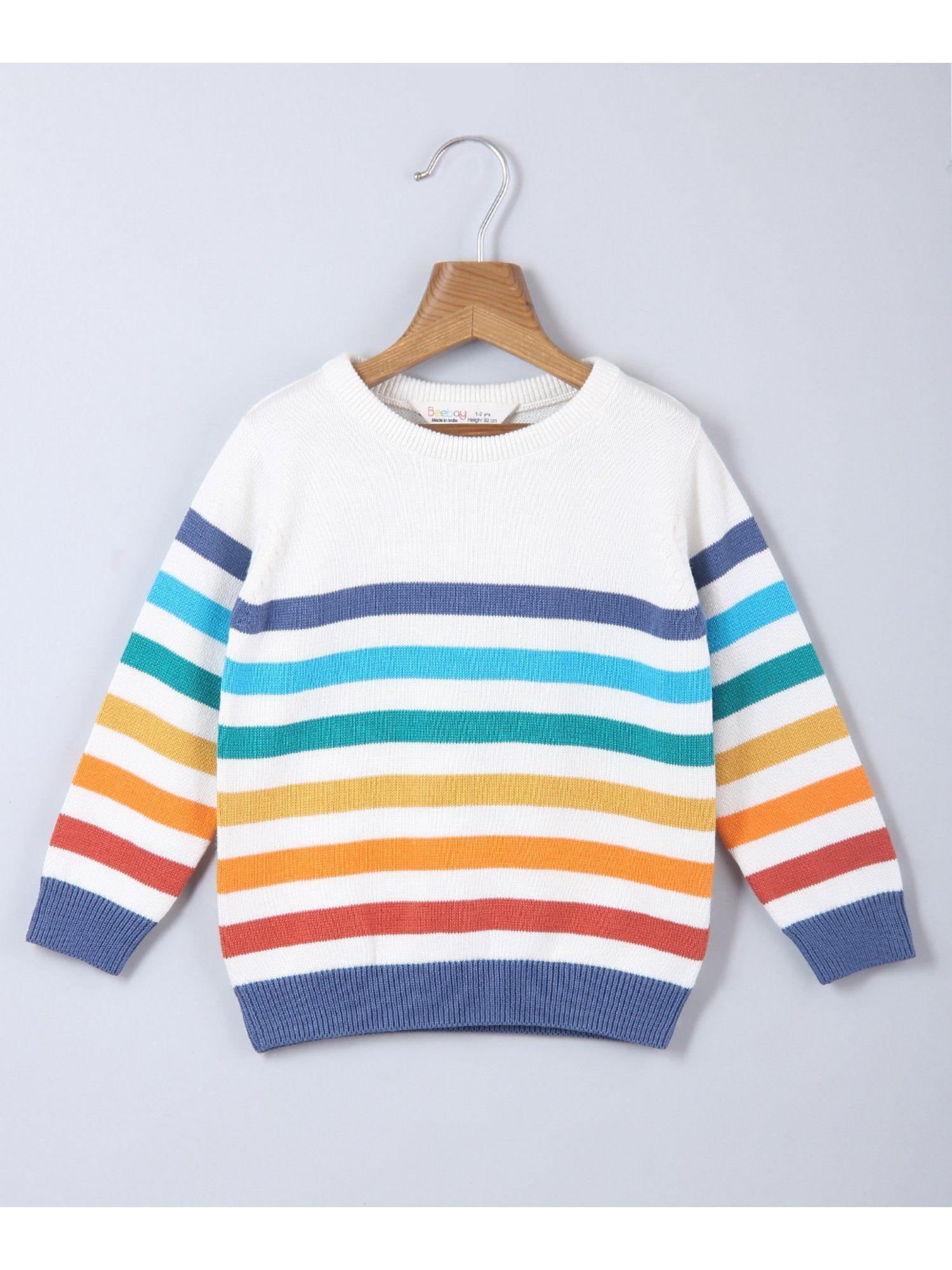 boys multi colour stripe sweater