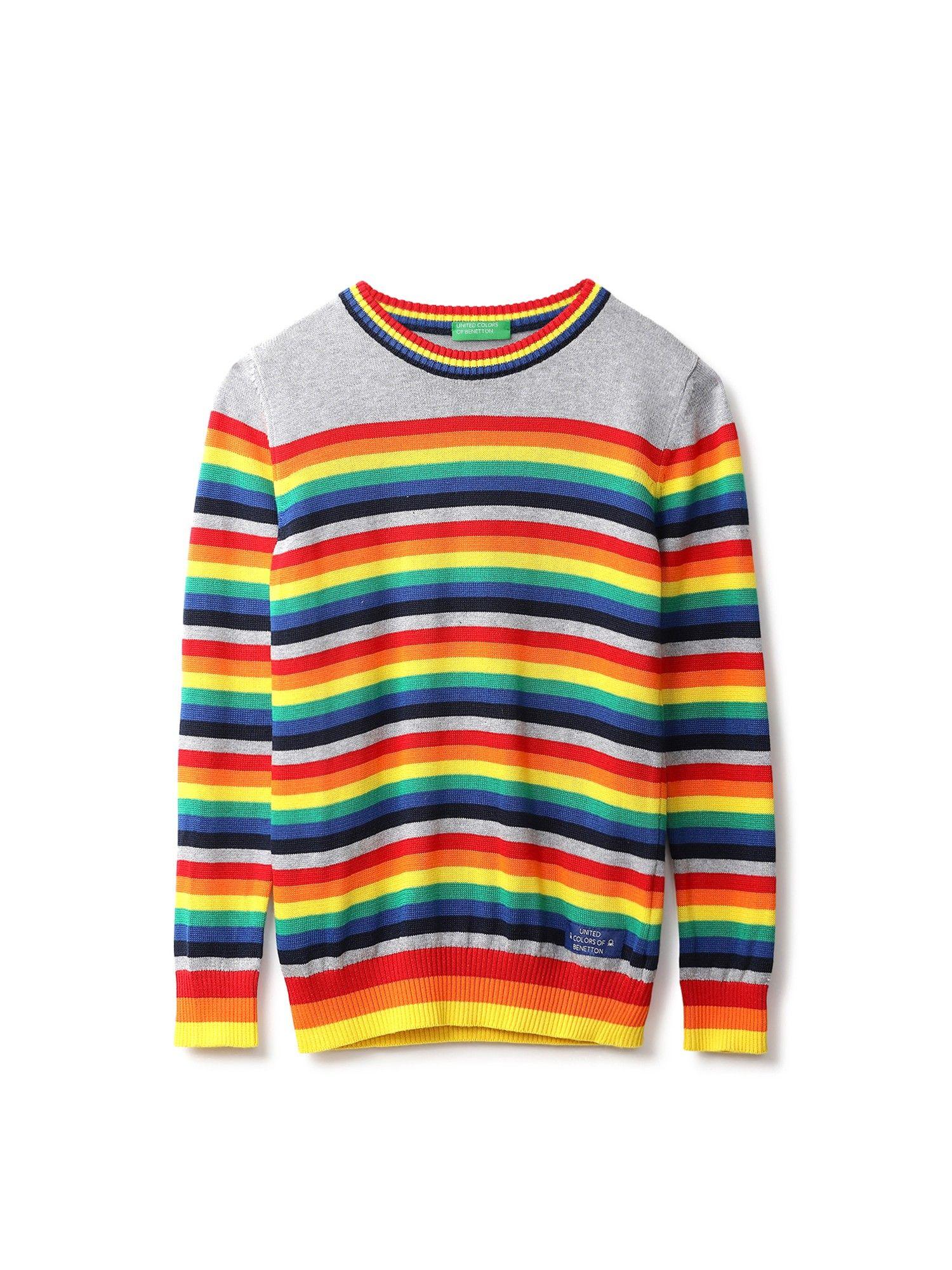 boys multi-color stripes sweater
