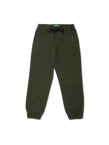 boys olive solid joggers