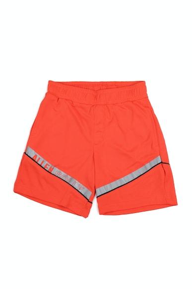 boys orange regular fit graphic print shorts
