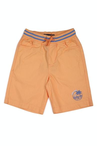 boys orange regular fit solid shorts