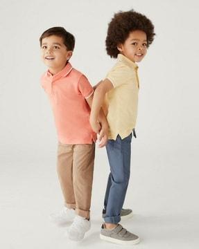 boys pack of 2 relaxed fit flat-front chinos