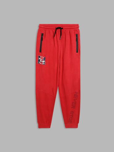 boys pink solid joggers