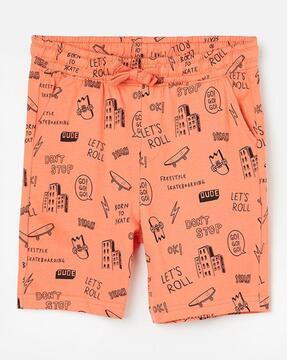 boys printed regular fit shorts
