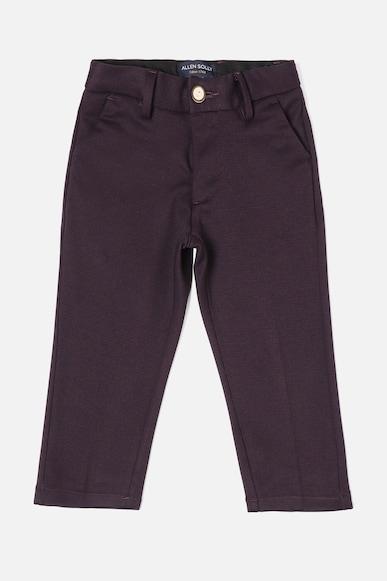 boys purple slim fit solid trousers