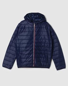 boys quilted hooded puffer jacket
