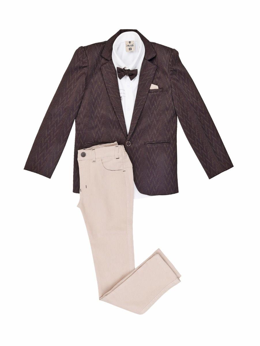 boys readymade brown party wear suit
