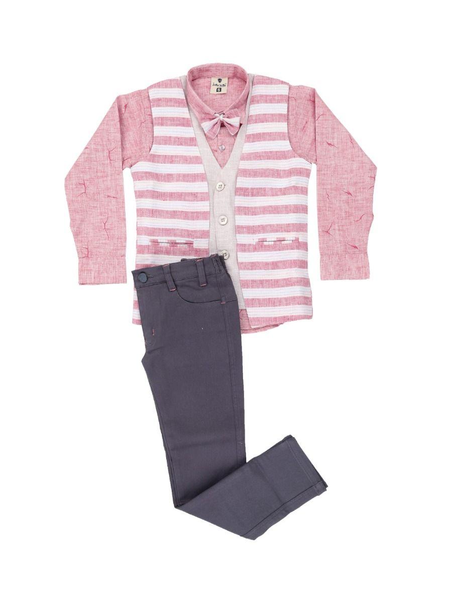 boys readymade pink party wear suit