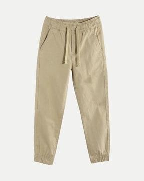 boys relaxed fit pants with drawstring waist