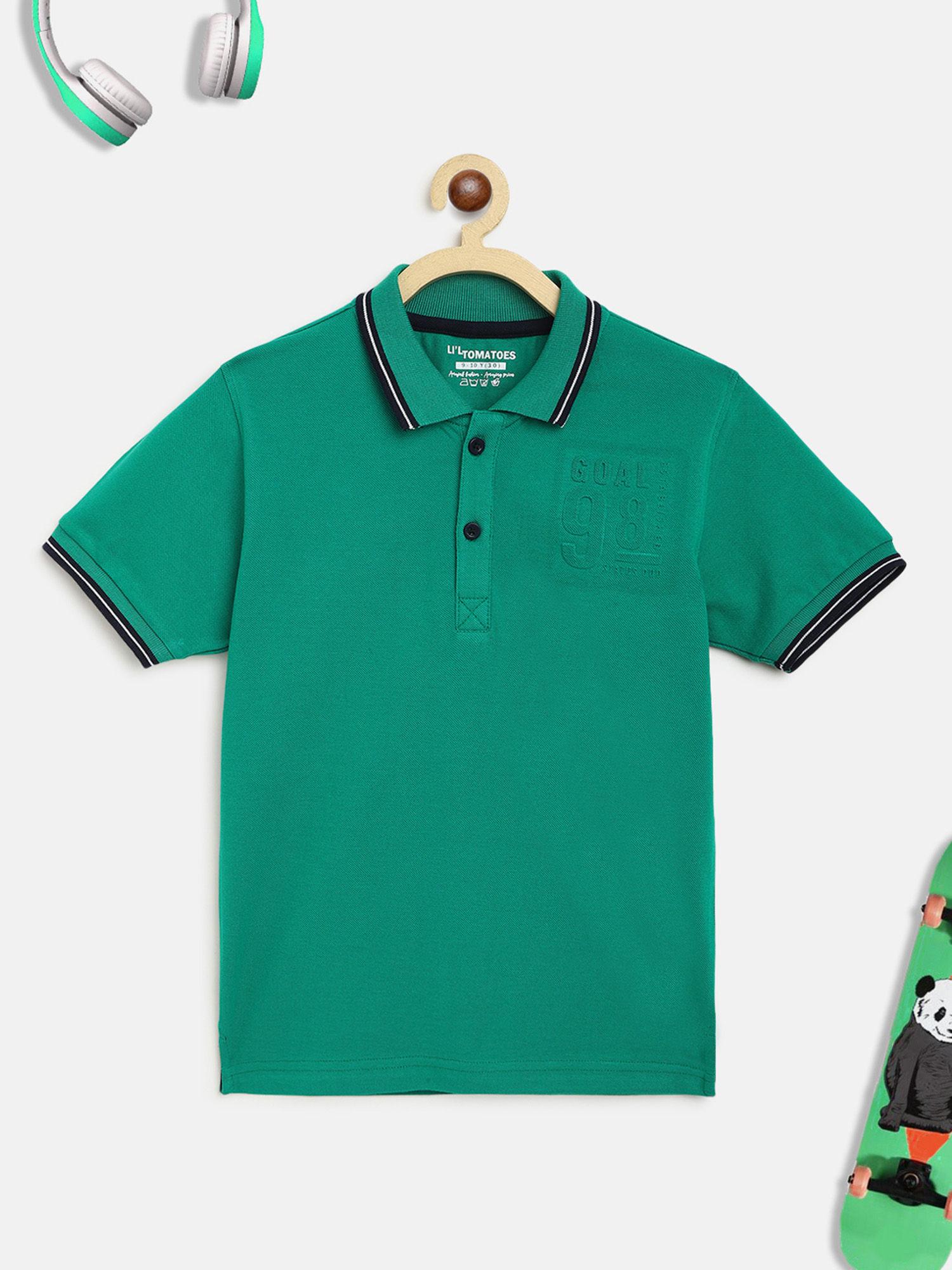 boys solid cotton t-shirt - express green