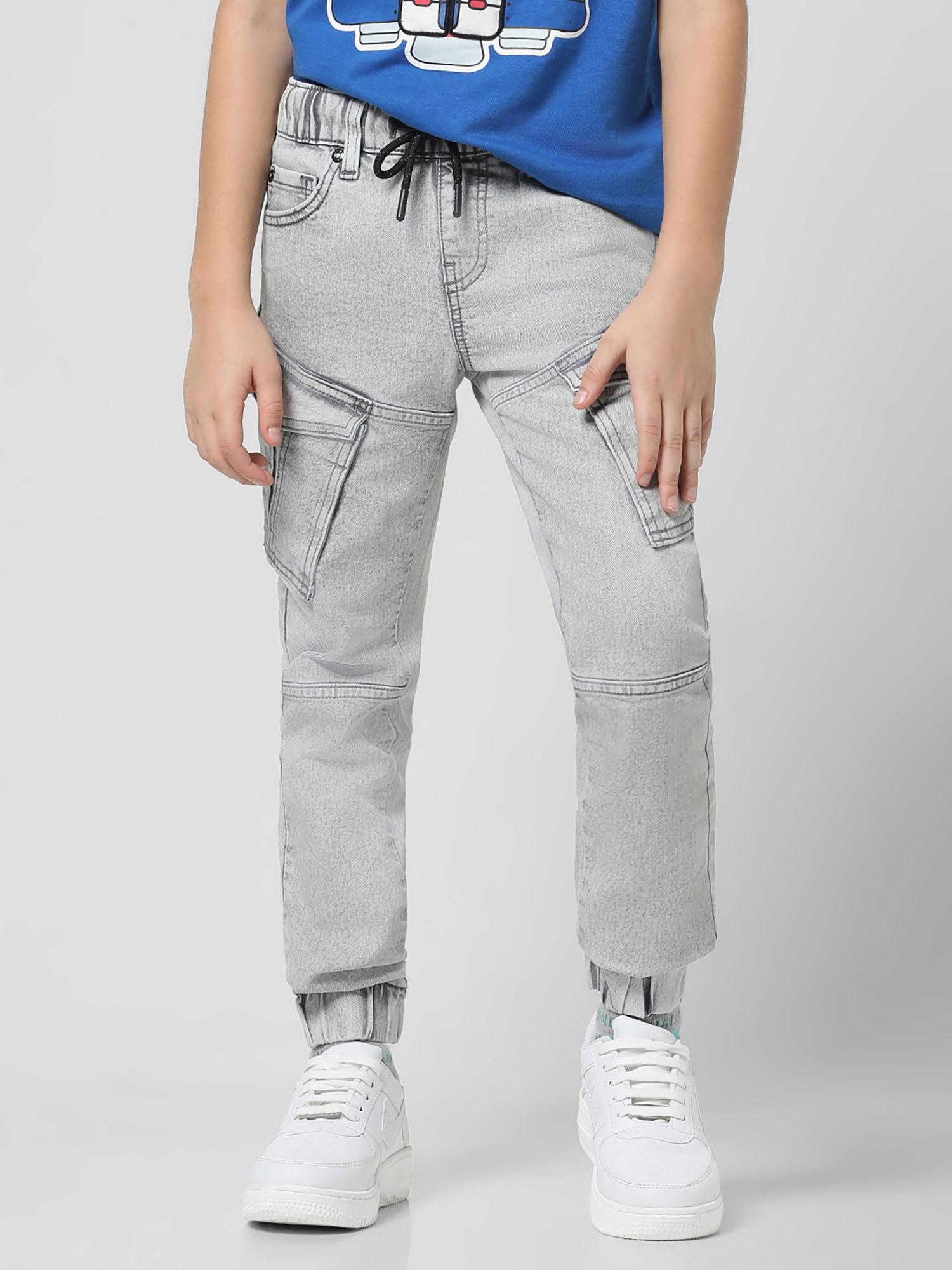 boys solid grey jeans