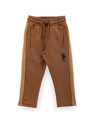 boys solid track pant