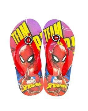 boys spider-man print slip-on slides