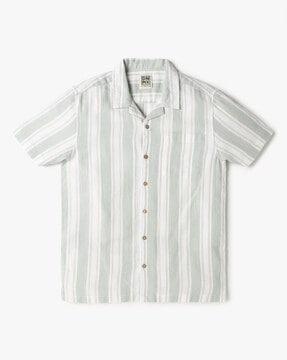 boys striped relaxed fit shirt