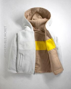 boys zip-front hoodie with insert pockets