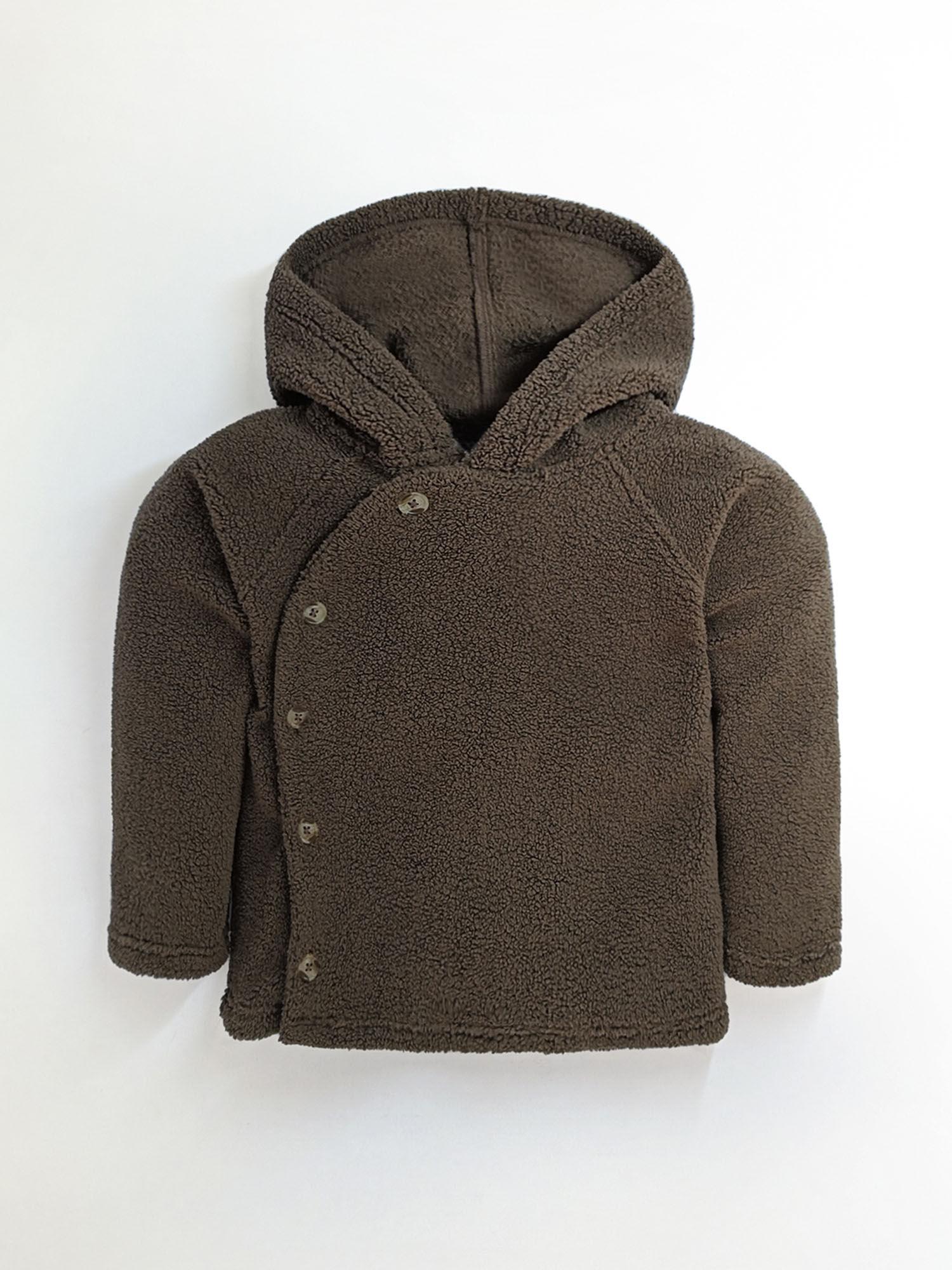boys & girls brown hooded winterwear glorious sweatshirt