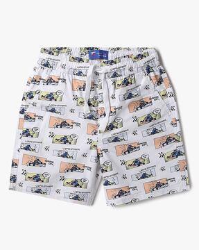 boys all-over print regular fit shorts with insert pockets