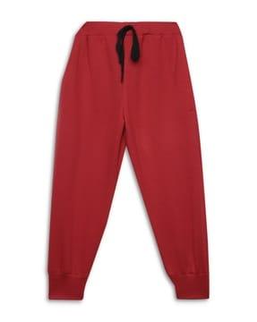 boys ankle-length joggers with elasticated drawstring waist