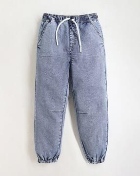 boys ankle-length washed jogger jeans