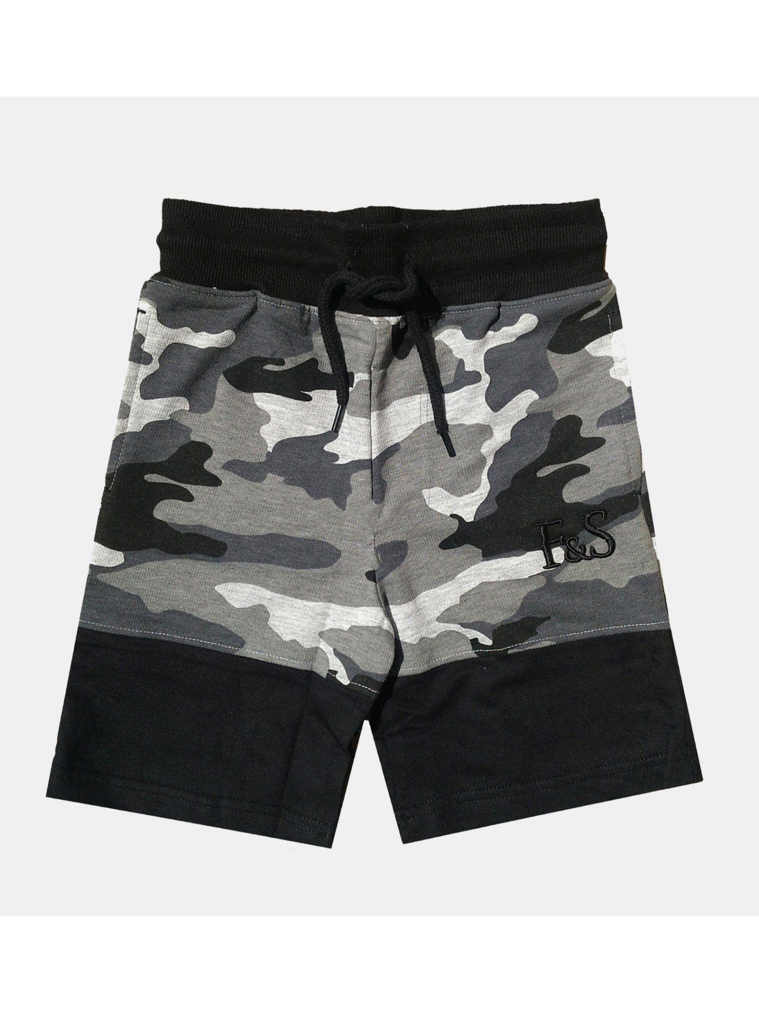 boys aop black grey short