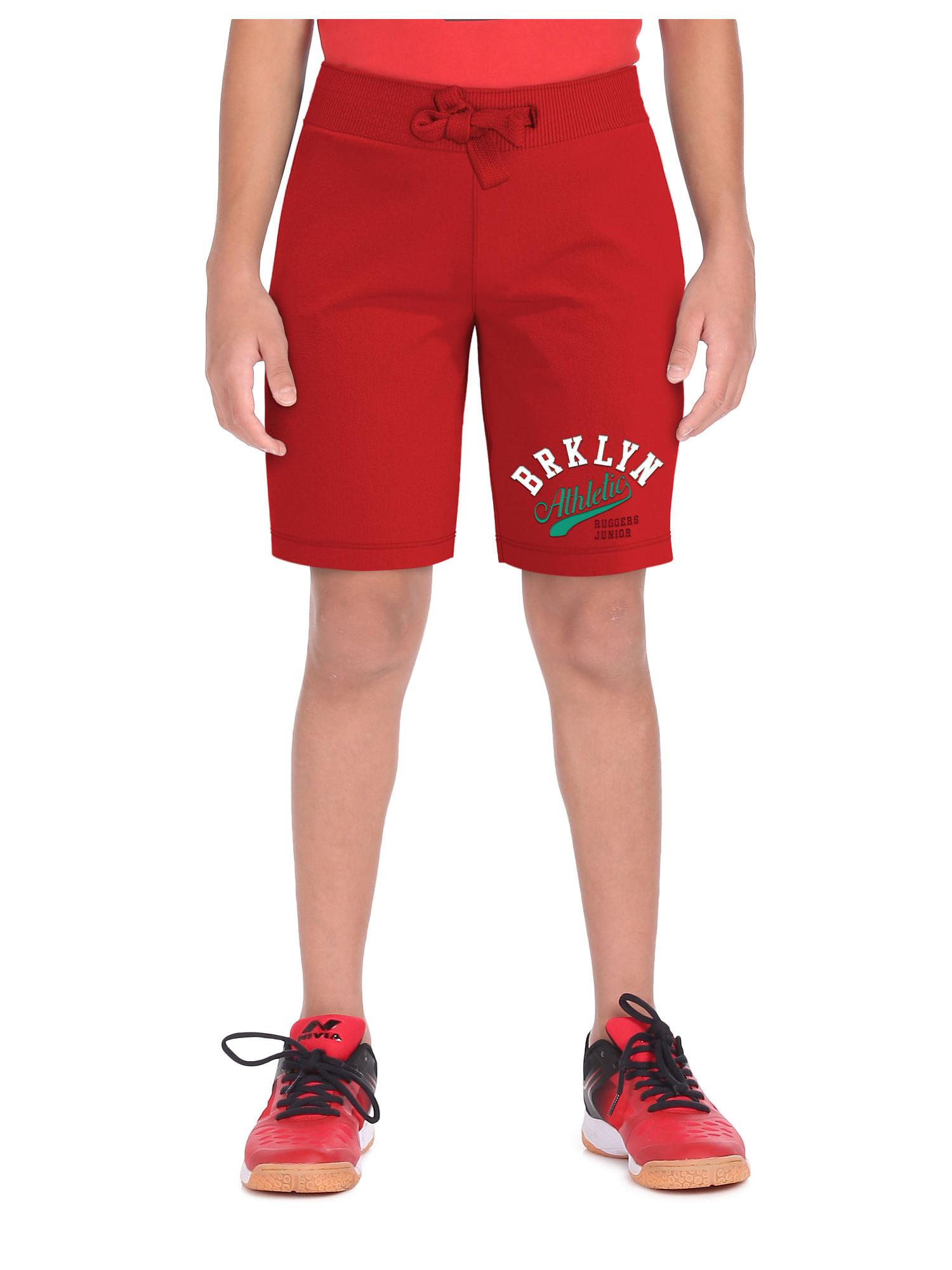 boys assorted drawstring waist cotton shorts (pack of 2)