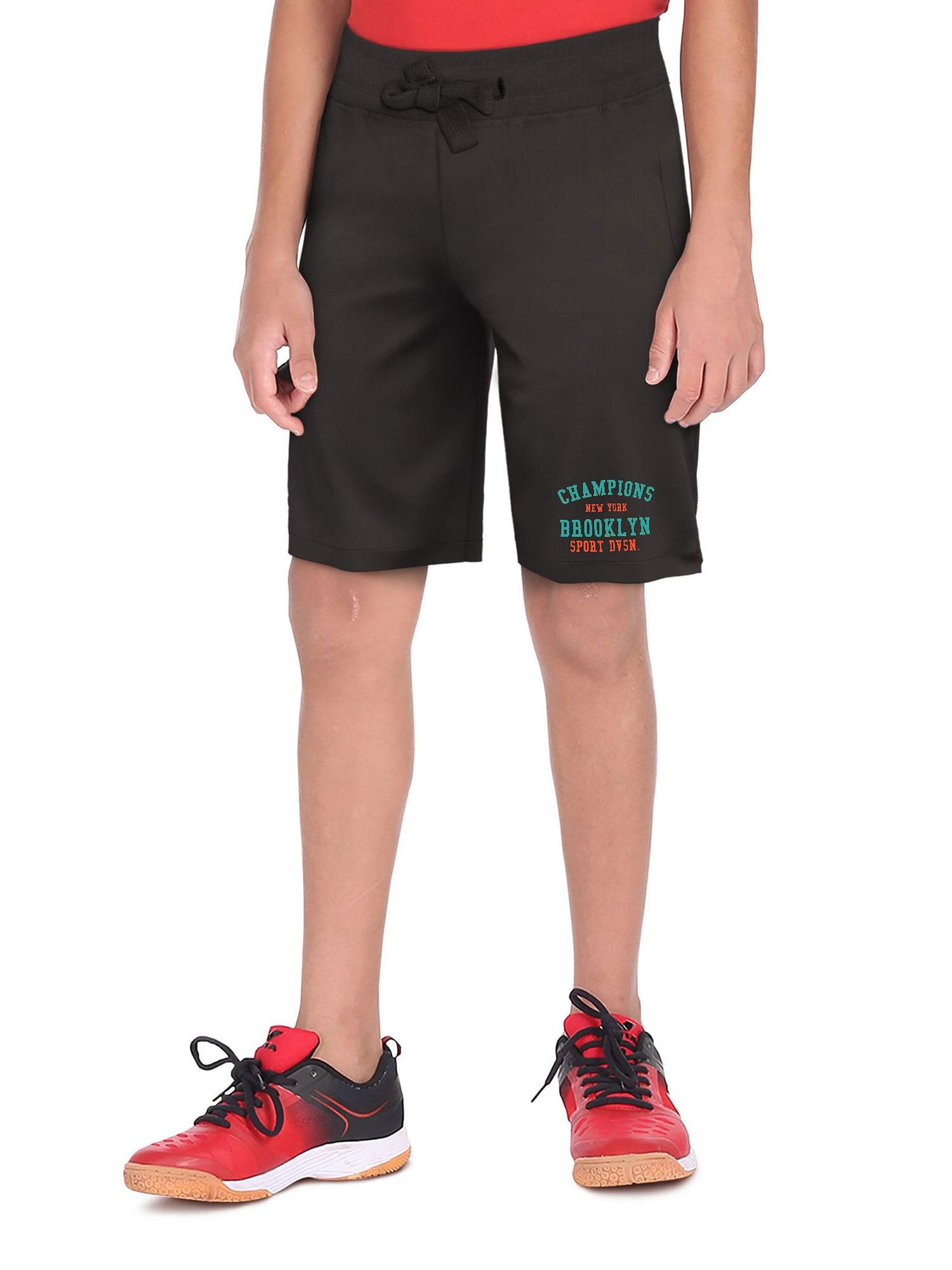 boys assorted mid rise elasticized waist shorts (pack of 3)