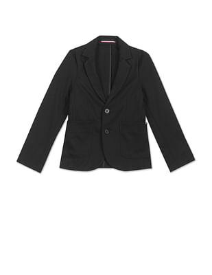 boys black comfort pique jersey blazer