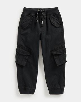 boys black digi tech trousers