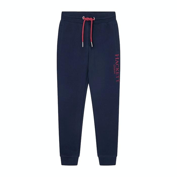 boys blue front branding solid joggers