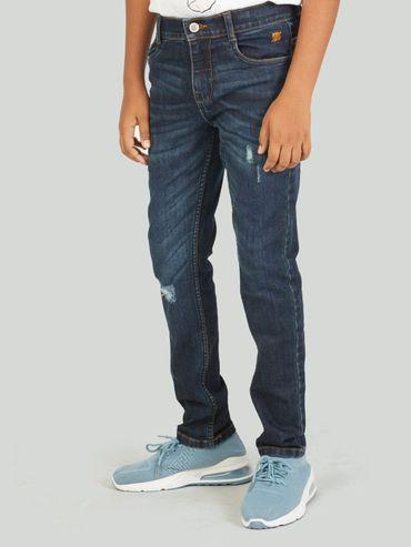 boys blue mildly distressed light fade jeans