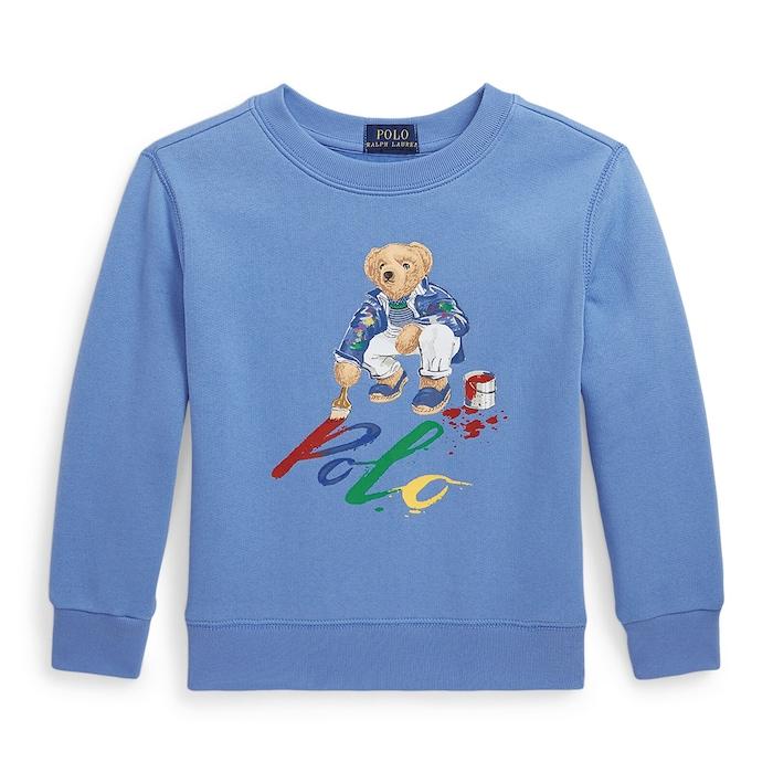 boys blue polo bear fleece sweatshirt