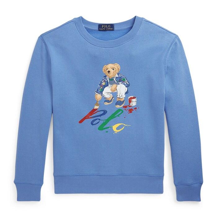 boys blue polo bear fleece sweatshirt