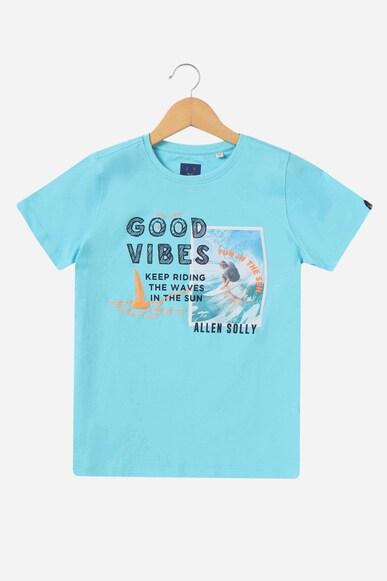 boys blue regular fit graphic print crew neck t-shirt