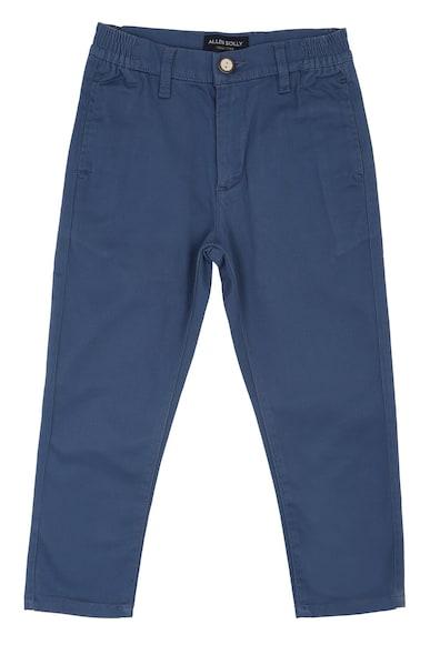 boys blue slim fit solid trousers
