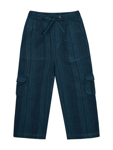 boys blue solid trouser
