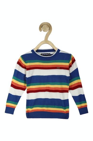 boys blue stripe regular fit sweater