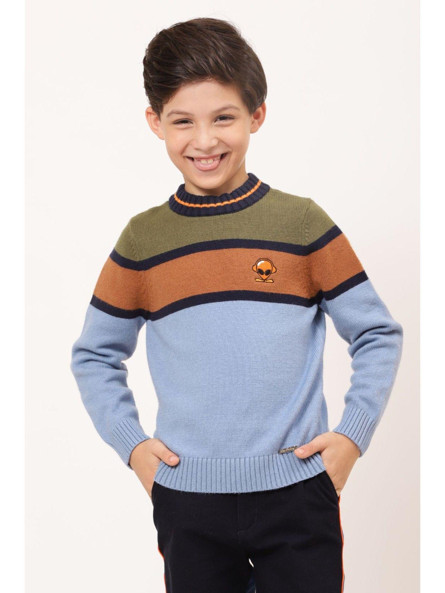 boys blue stripes sweater
