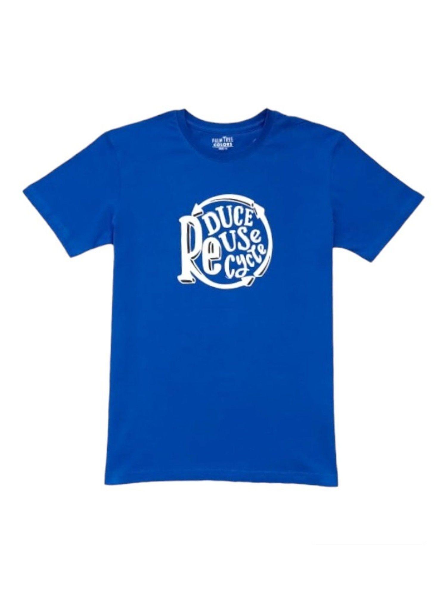 boys blue typography t-shirt