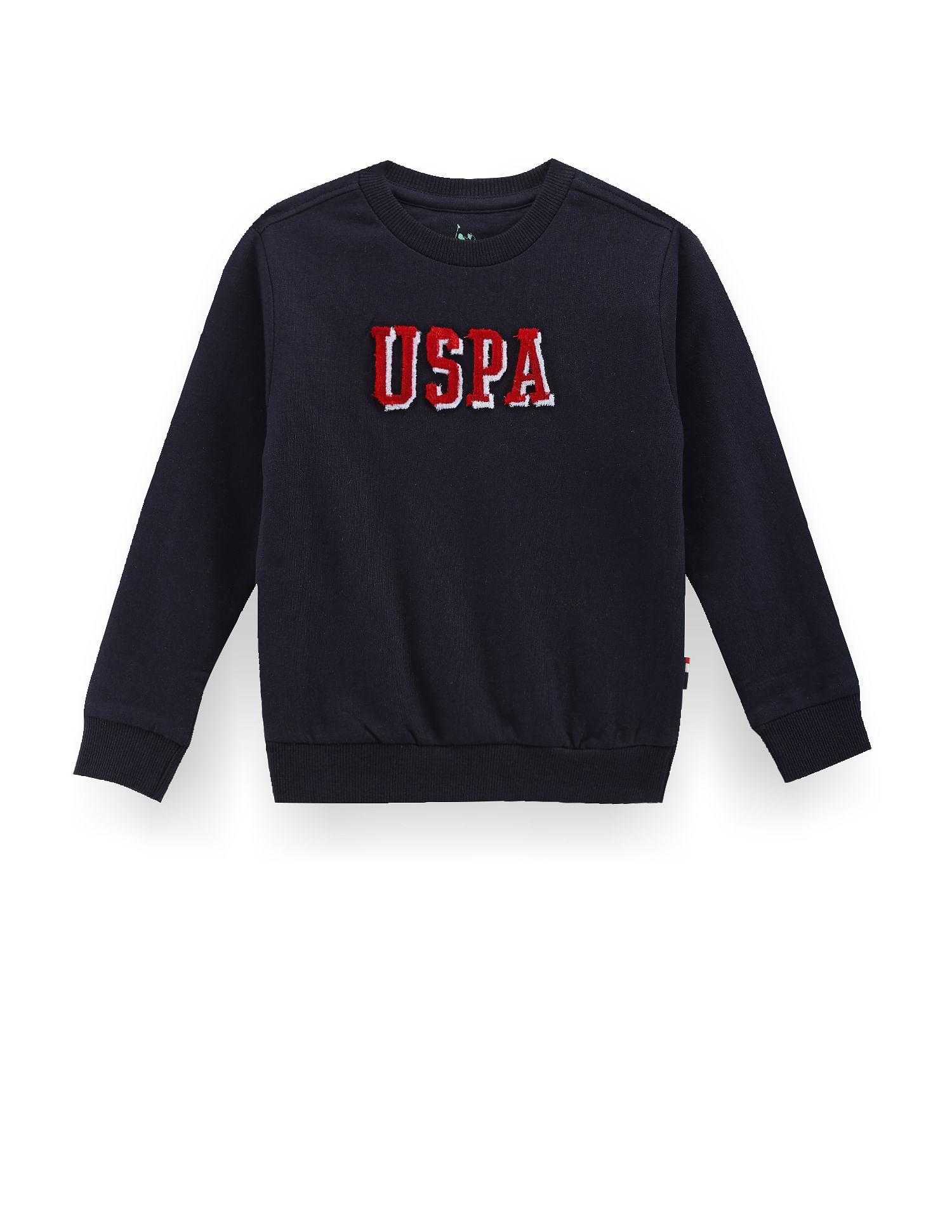 boys brand appliqued cotton sweatshirt