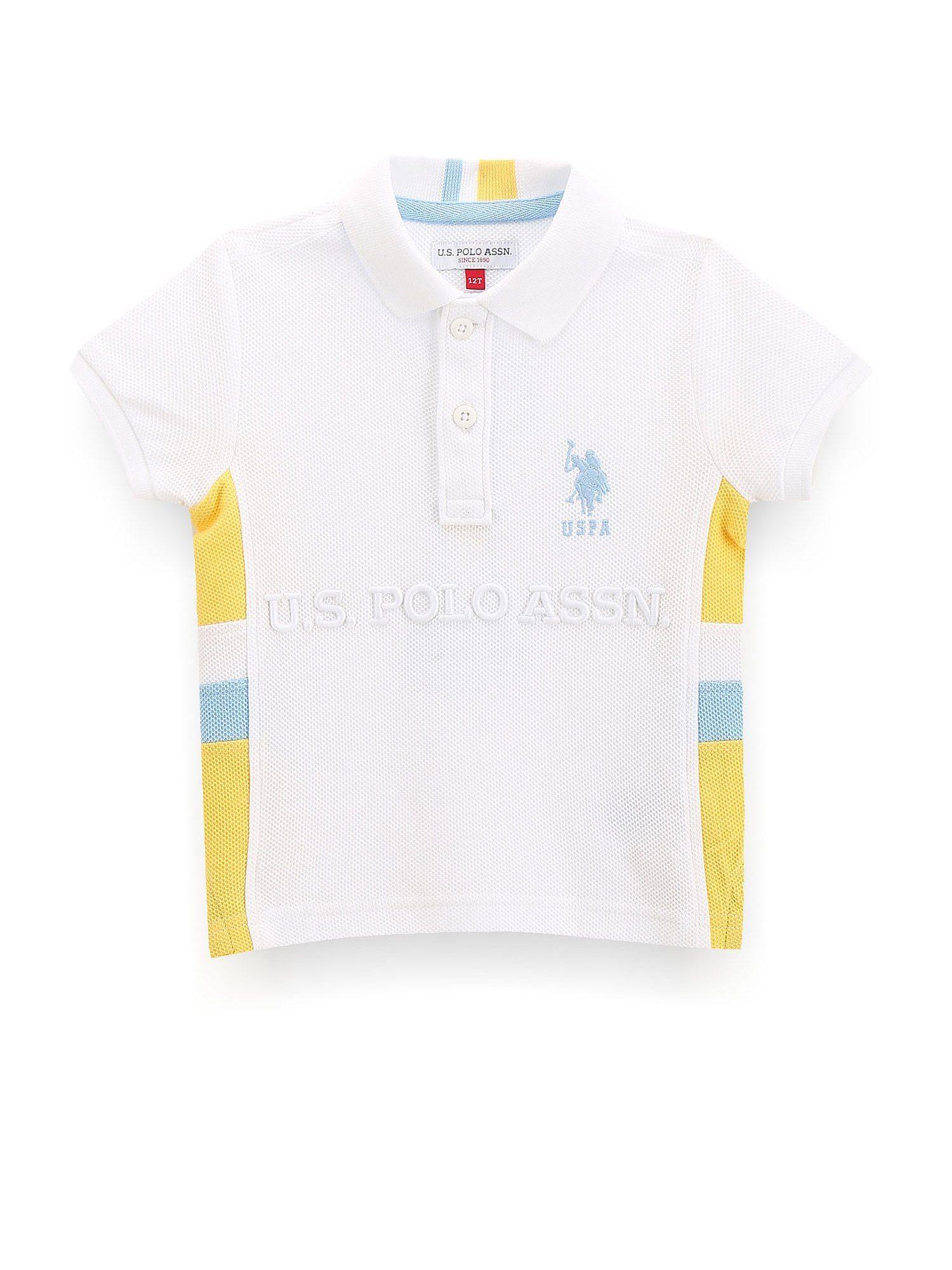 boys brand embroidered cotton polo t-shirt