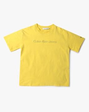 boys brand embroidered crew-neck t-shirt