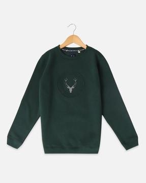 boys brand embroidered sweatshirt