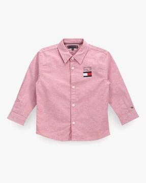 boys brand print regular fit shirt