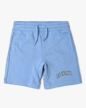 boys brand print regular fit shorts