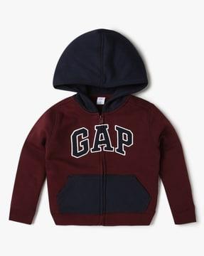 boys brand print relaxed fit hoodie